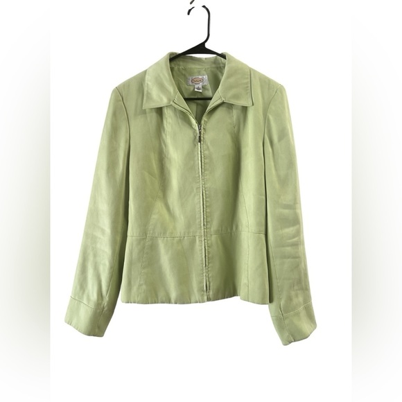 Talbots vintage light green full zip up collared jacket - Picture 1 of 4